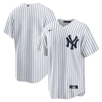 mens nike white new york yankees home blank replica jersey_